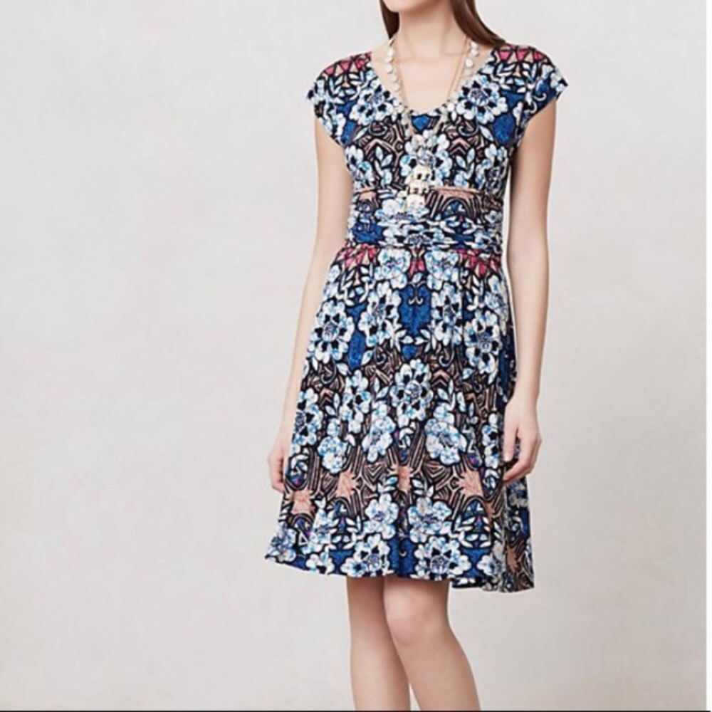 🏵ANTHROPOLOGIE🏵MEADOW RUE BATIK GARDENIA DRESS🏵